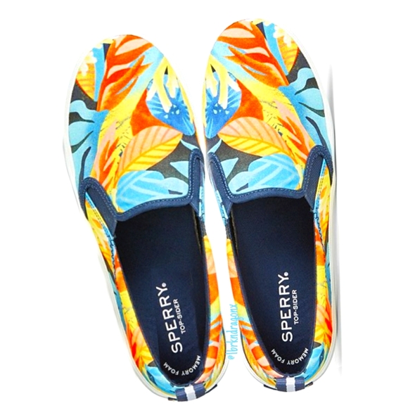 Sperry UnderWater Corals Women's Slipon Canvas Sneaker 🌟 NWT 💕 LIMITED EDITION - Picture 8 of 16